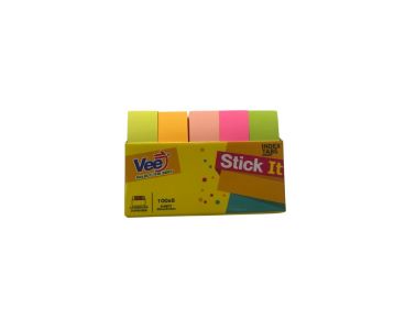 index กระดาษ Vee สีนีออน 5สี x 100 VB-SN1500 