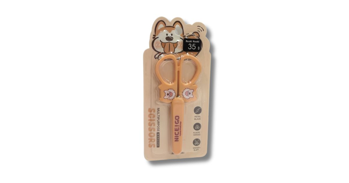 กรรไกร 5" ปลายมน มีปลอก Moshi