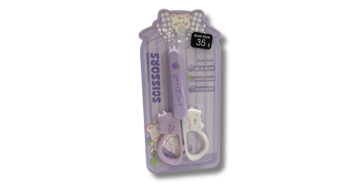 กรรไกร 5" ปลายมน มีปลอก Moshi