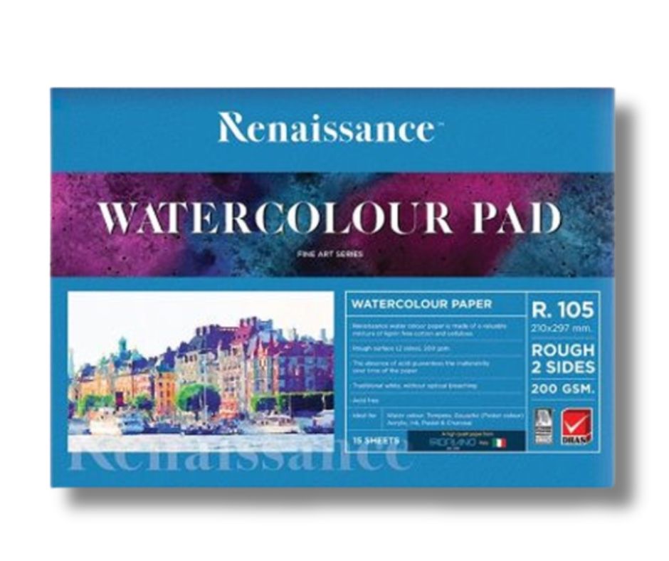 กระดาษ 100 ปอนด์ A4 200g หยาบทั้ง2หน้า (15แผ่น/เล่ม)R.105  Renaissance