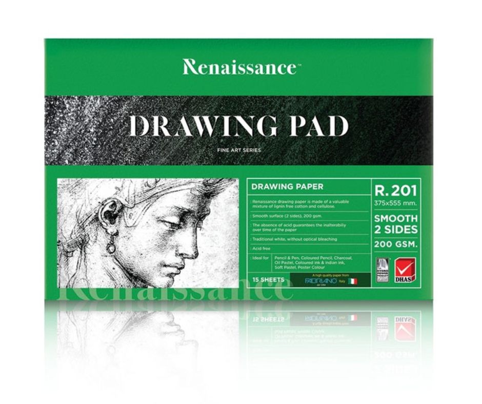 กระดาษ 100ปอนด์ A2 200g เรียบทั้ง2หน้า (15แผ่น/เล่ม)R.201  Renaissance